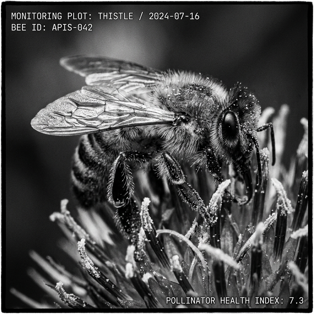 Bee on wildflower